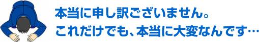 本当に申し訳ございません。